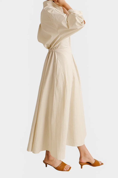 Abito chemisier ampio con maniche a tre quarti | Stile essenziale e raffinato